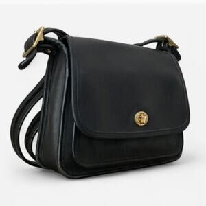 Vintage 90s Coach Rambler’s Legacy Crossbody Bag In Black No. K4P-9061